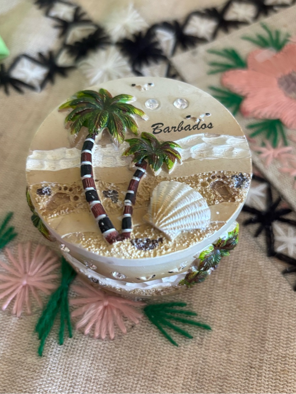 Barbados souvenir trinket box